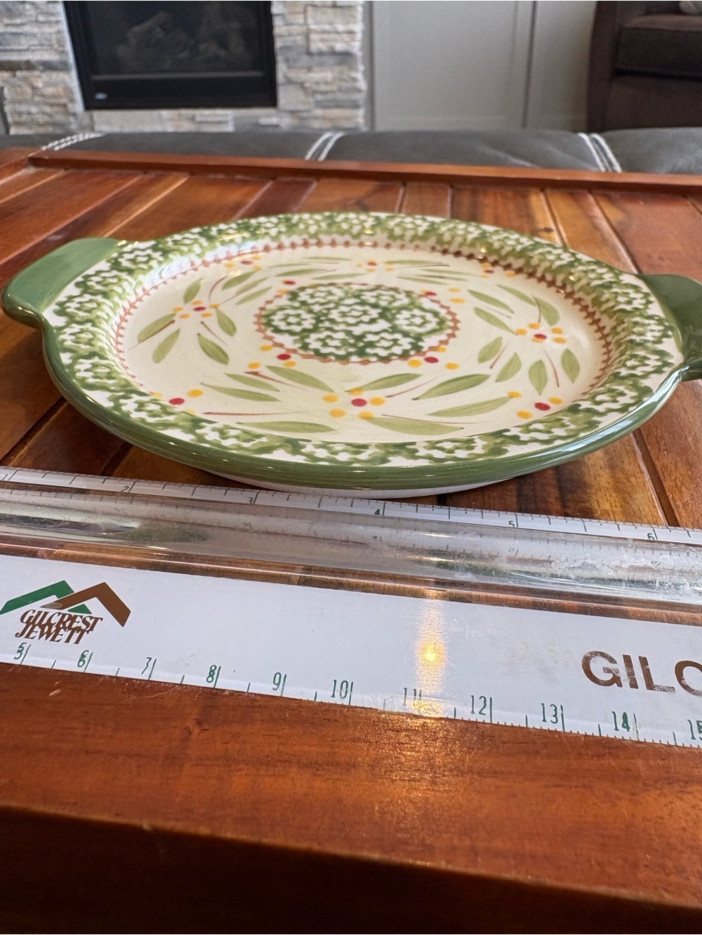 Old World Green Trivet/Lid/Tray by Temp Tations - 7 1/2” Underplate